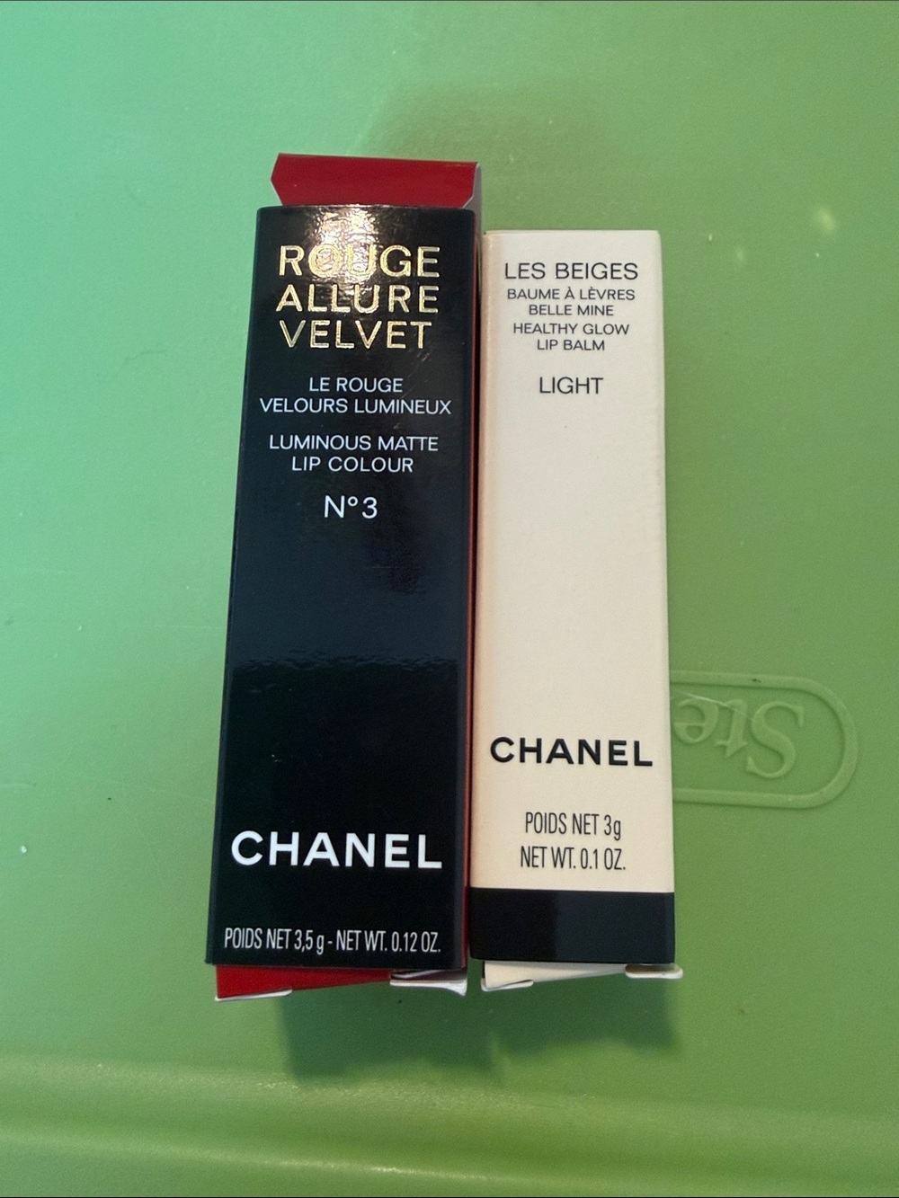 Chanel Rouge Allure Velvet N•3 & Healthy Glow Lip Balm